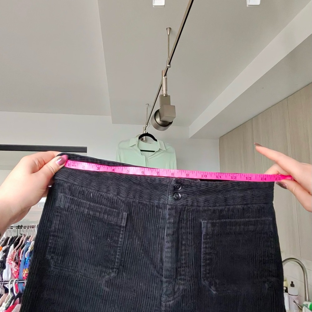 Marine Layer Black High-Rise Wide Leg Cropped Pants - Picture 14 of 16